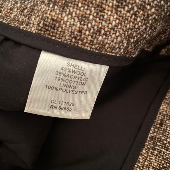 Classiques Entier Vintage Wool blend tweed Pencil Skirt 4 - Picture 6 of 11